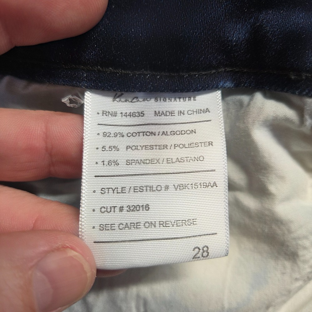 Kancan Signature Jeans Womens 28 Blue Boyfriend Cropped Mid Rise Acid Wash Denim - Picture 8 of 9